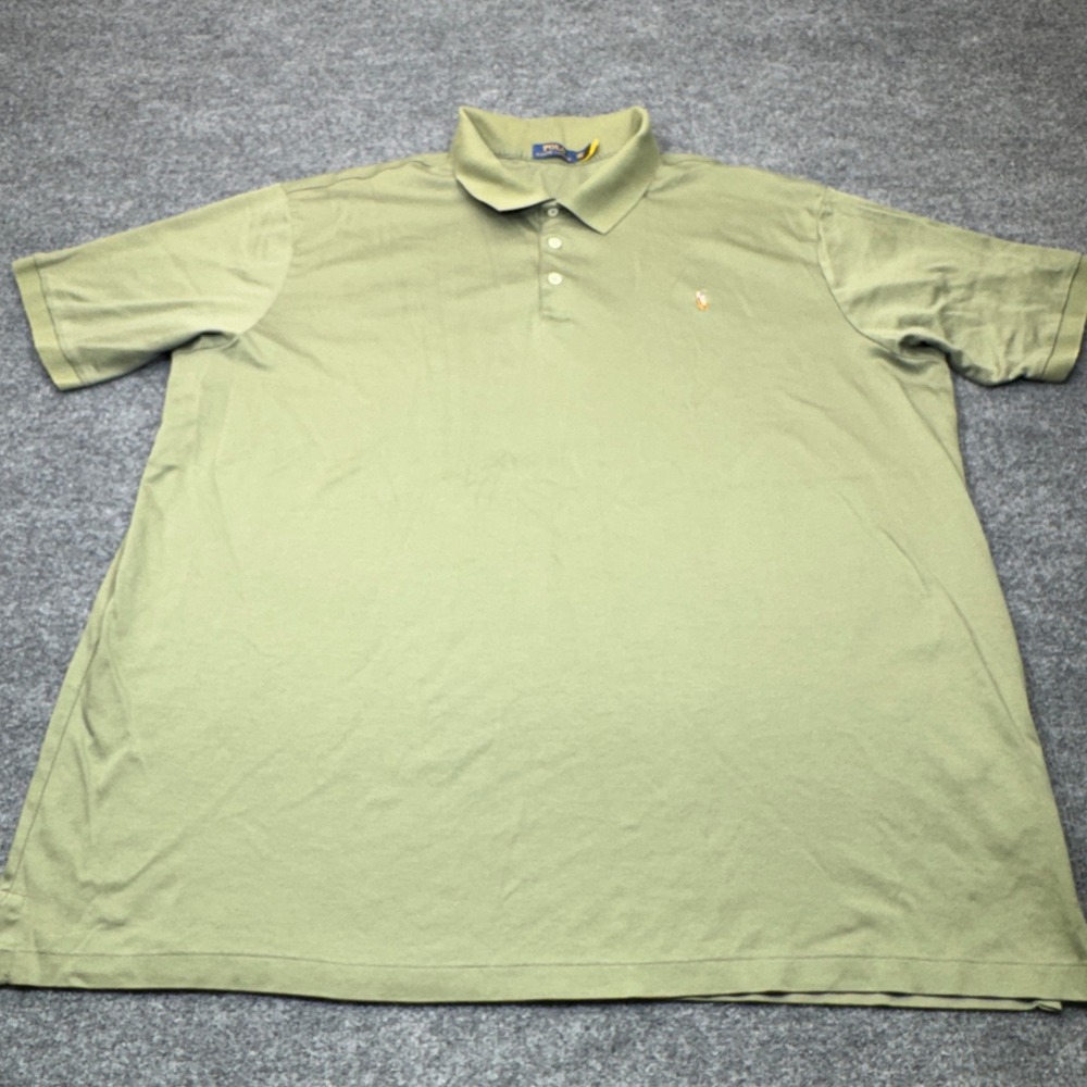 Polo Ralph Lauren Soft Cotton Polo Mens 4XLT Green Short Sleeve Pony Logo Preppy